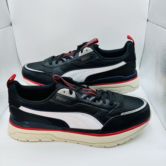 Puma R78 Trek Sneaker 380728-05 US Men’s Size 11.5 Black Red - Picture 1 of 7